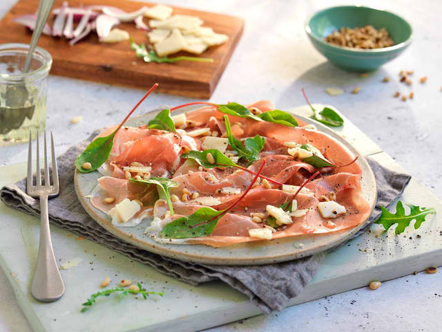 Carpaccio av spekeskinke