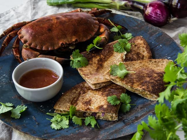 Quesadillas med krabbe