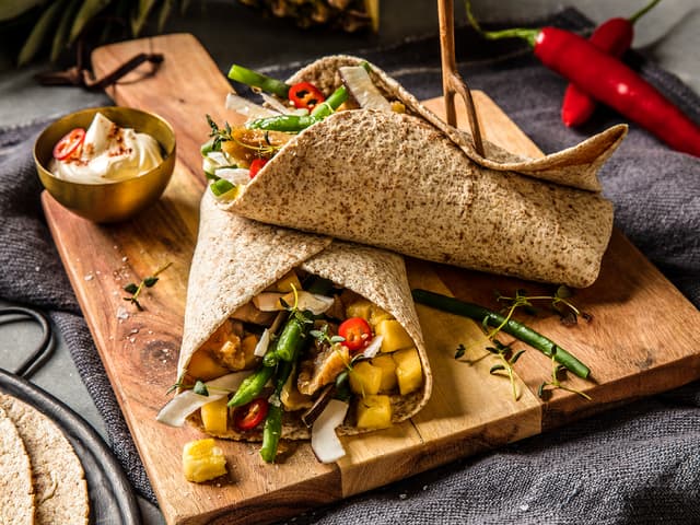 Grove og smakfulle vegetarwraps
