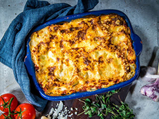Vegetarlasagne med vegetardeig