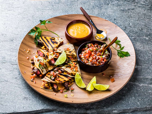 Quesadillas med entrecôte
