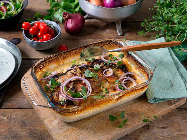 Røkt svinekam i form