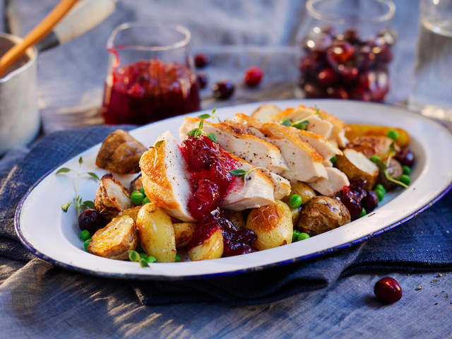 Kyllingbryst med tranebærkompott