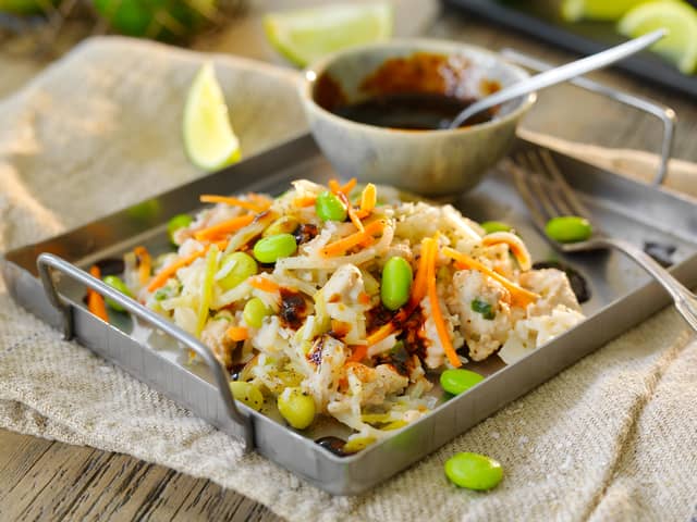 Stekt ris med kylling