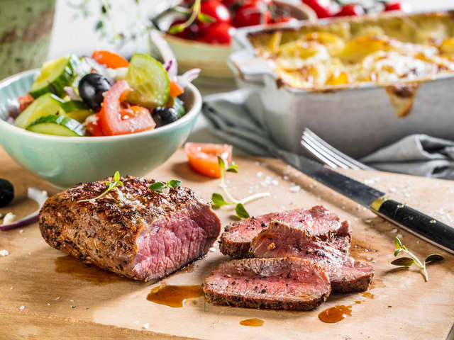 Fårefilet med rødvinssaus