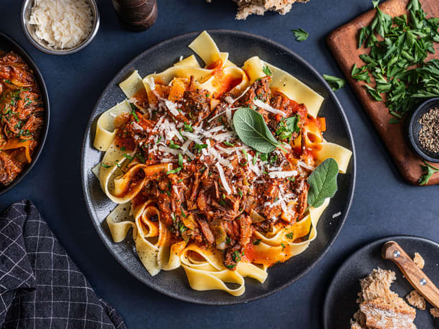 Pasta med ragu