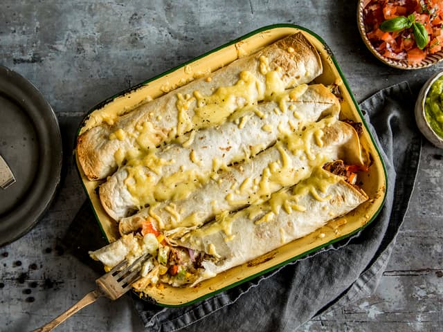 Ovnsbakt vegetarwraps