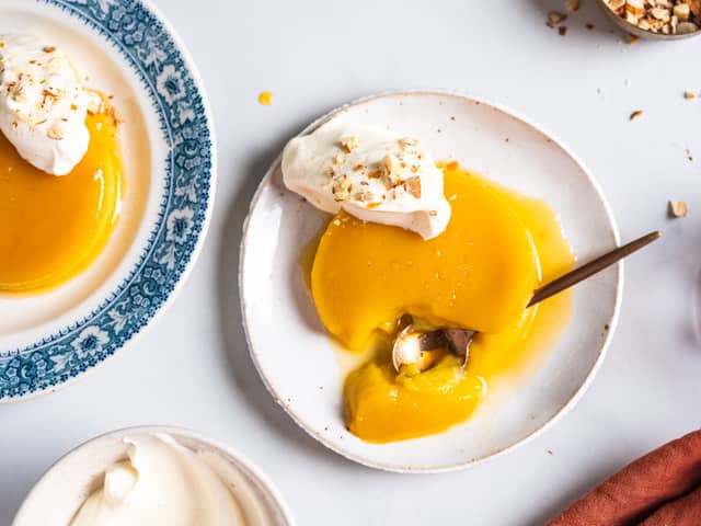 Karamellpudding uten egg og melk