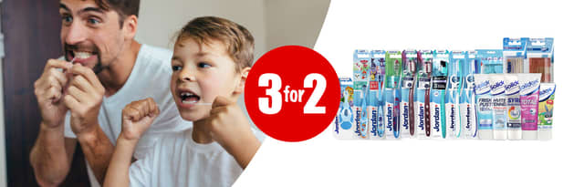 3 for 2 Alt av tannpleie fra Solidox og Jordan
