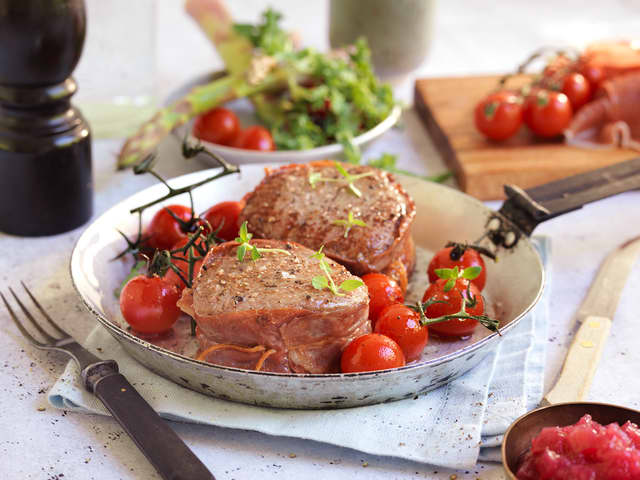 Biff surret i spekeskinke