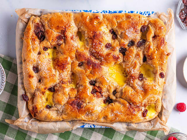 Glutenfri søt bollefocaccia