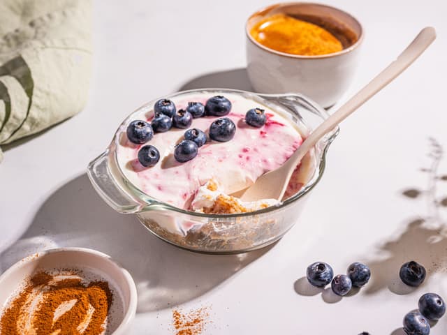 Weetabix med bringebær