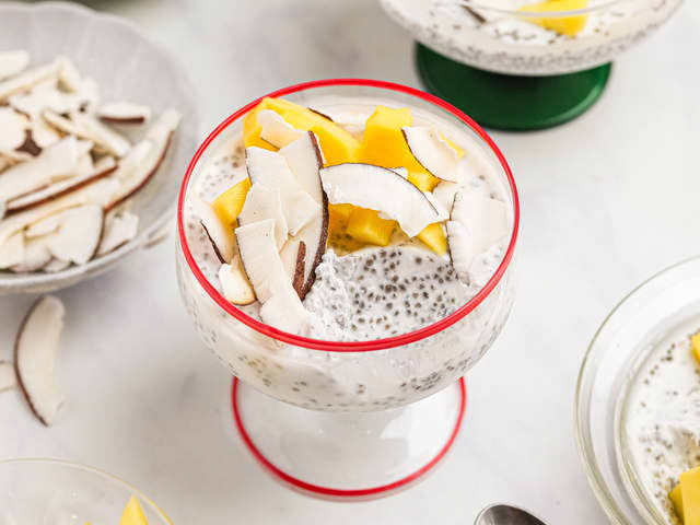 Chiapudding med kokos og mango