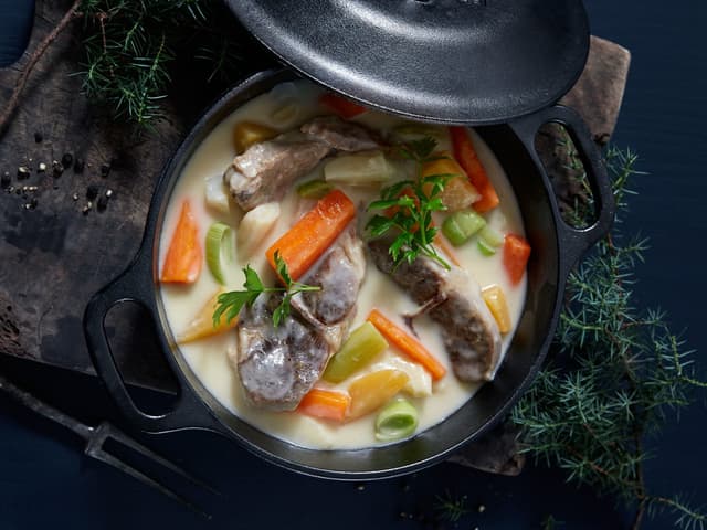 Klassisk lammefrikassé