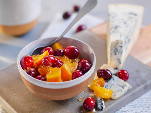 Appelsin- og tranebærmarmelade