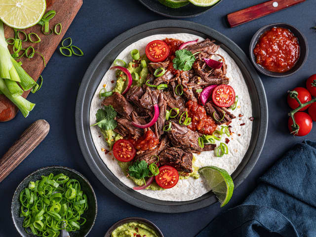Taco med høyrygg