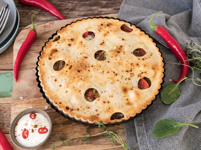 Kyllingpai med soltørket tomat