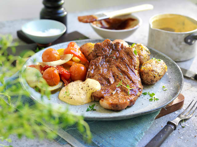 Nakkekoteletter med chili bearnaise