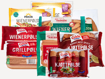 Et stort utvalg pølser