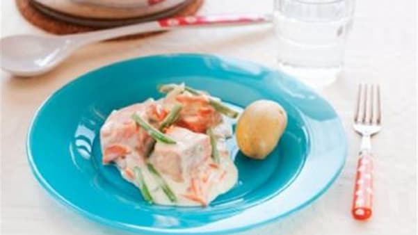 Fiskegryte med ørret Fiskegryte med ørret