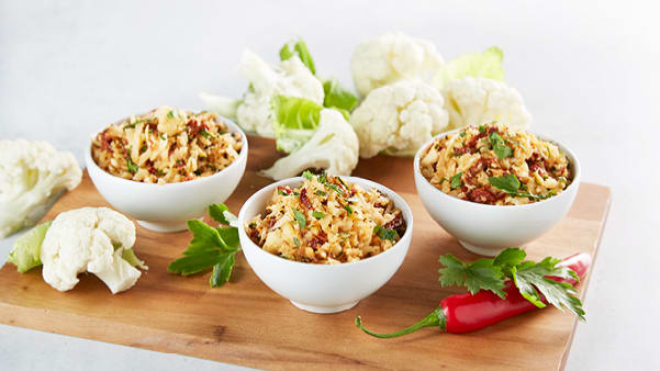 Blomkålrisotto med soltørkede tomater Blomkålrisotto med soltørkede tomater