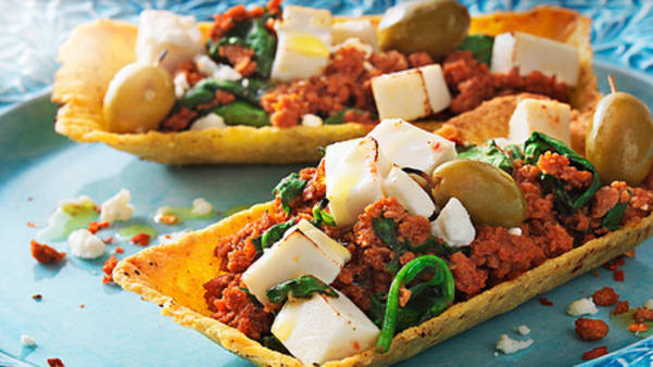 Vegetartubs med oliven og fetaost Vegetartubs med oliven og fetaost
