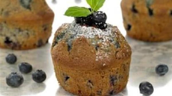 Blåbærmuffins Blåbærmuffins