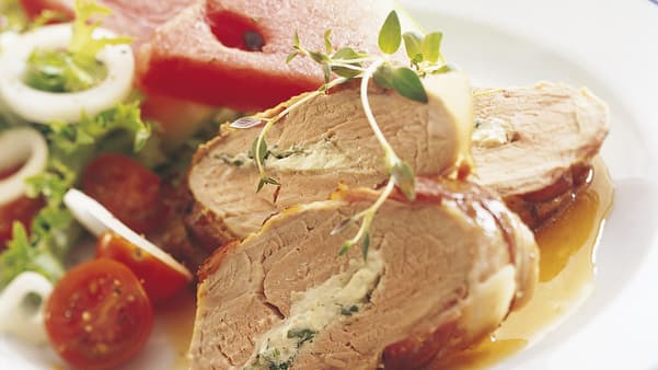 Svinefilet i baconsnurr Svinefilet i baconsnurr