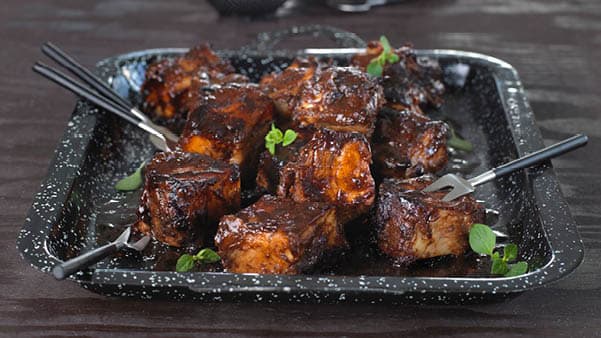 Tapasribbe med sviskepuré Tapasribbe med sviskepuré