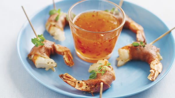 Scampi med spekeskinke Scampi med spekeskinke