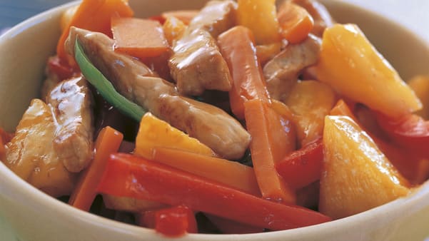 Svinekjøtt sweet and sour Svinekjøtt sweet and sour