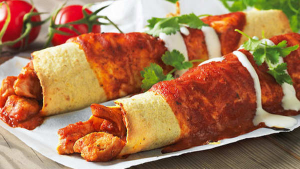 Enchiladas med kylling Enchiladas med kylling