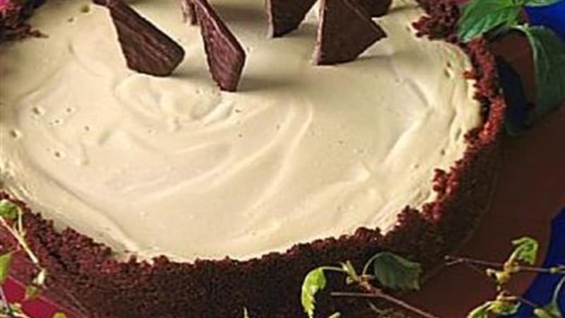 Sjokoladeostekake med bananer