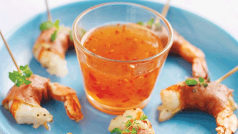 Scampi med spekeskinke
