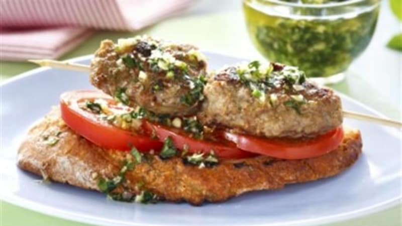 Danske frikadeller med grov pesto