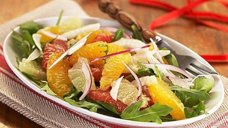 Appelsin- og grapefruktsalat