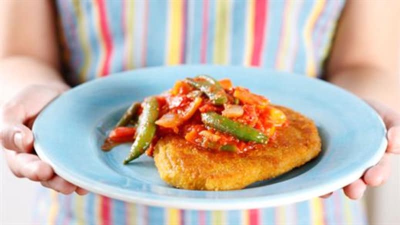 Svineschnitzel med ratatouille