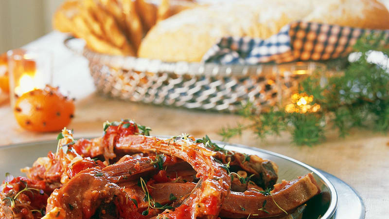 Pinnekjøtt i tomatsaus