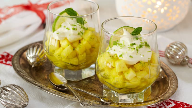 Limemarinert ananas