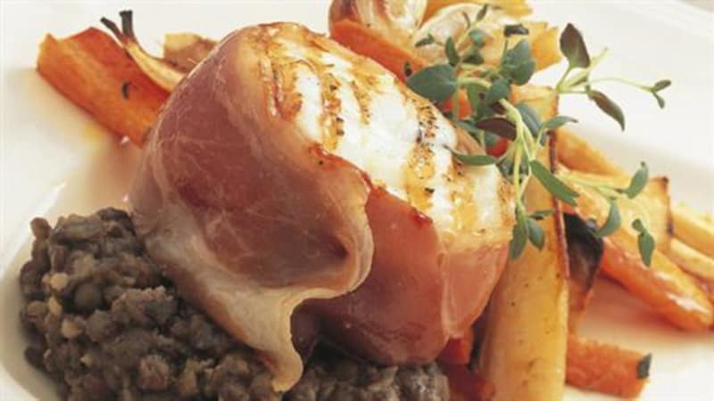 Skinkeinnbakt breiflabbfilet