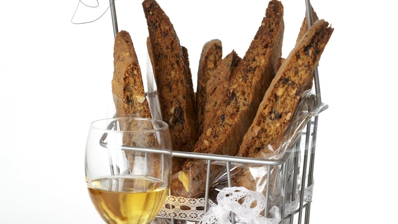 Biscotti med mandler og sjokolade