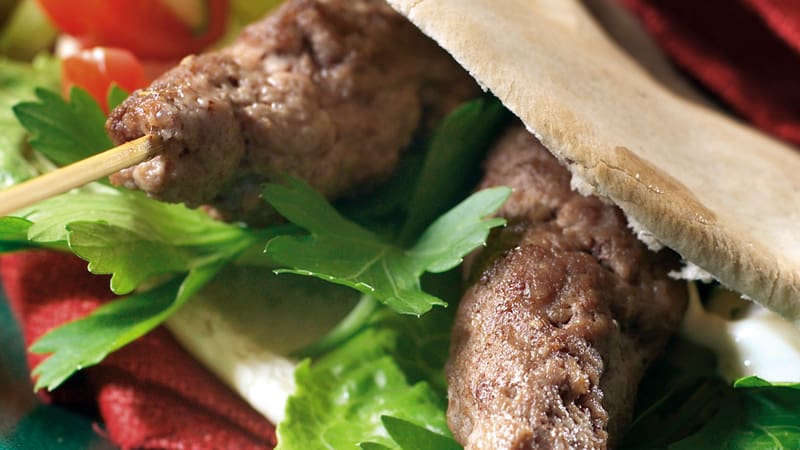 Lammekebab i pita