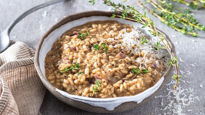 Steinsopprisotto