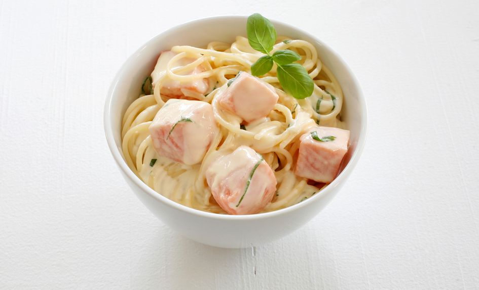 Pasta med laks Pasta med laks
