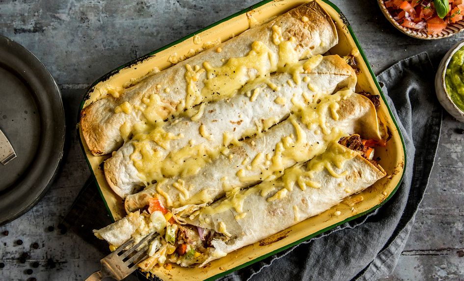 Ovnsbakt pulled vegetarwraps Ovnsbakt pulled vegetarwraps