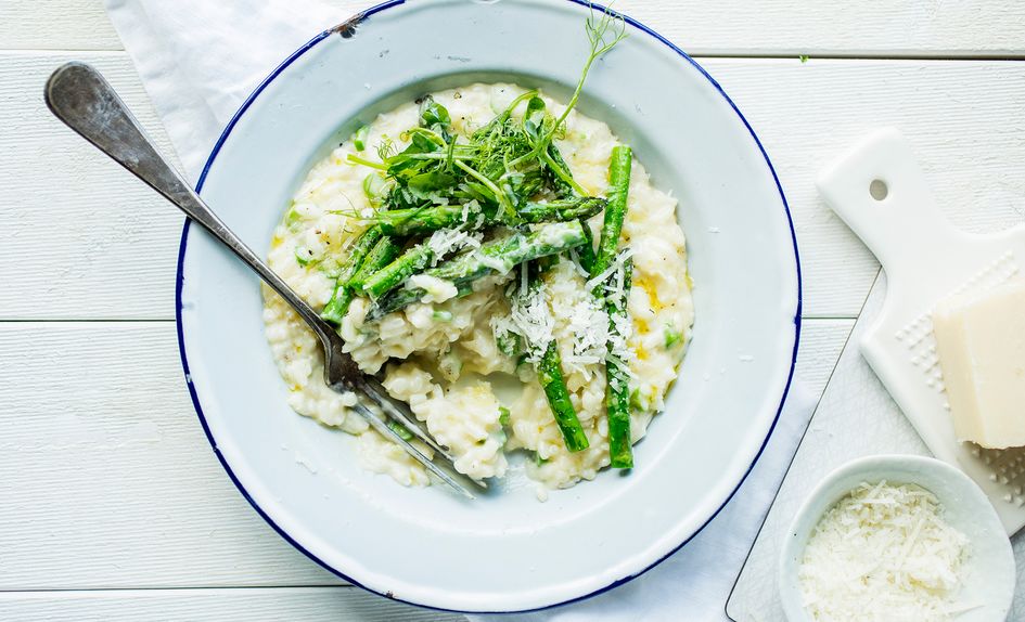Risotto med asparges Risotto med asparges