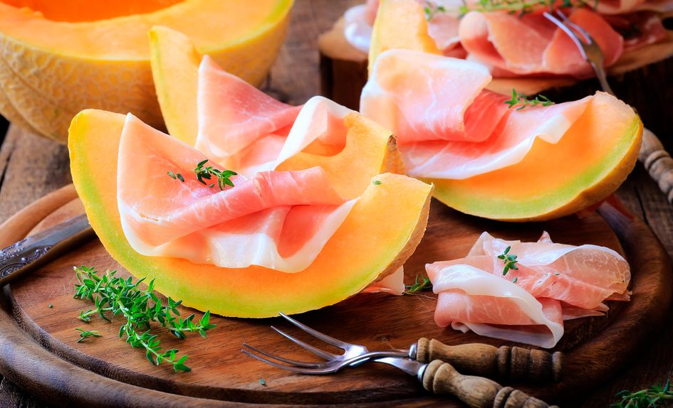 Spekeskinke og melon Spekeskinke og melon