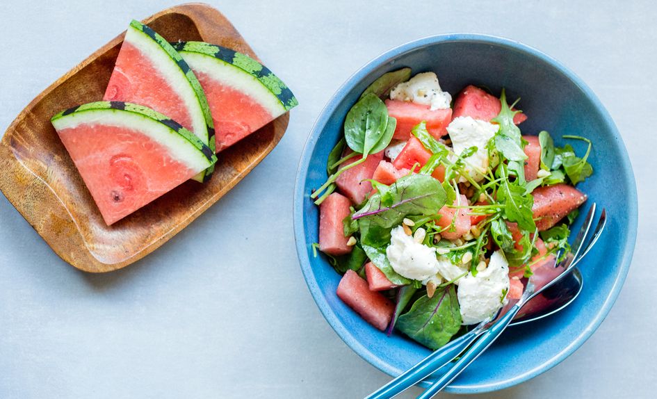 Salat med vannmelon Salat med vannmelon