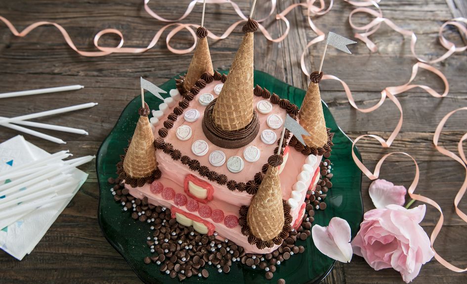 Prinsesseslottkake Prinsesseslottkake