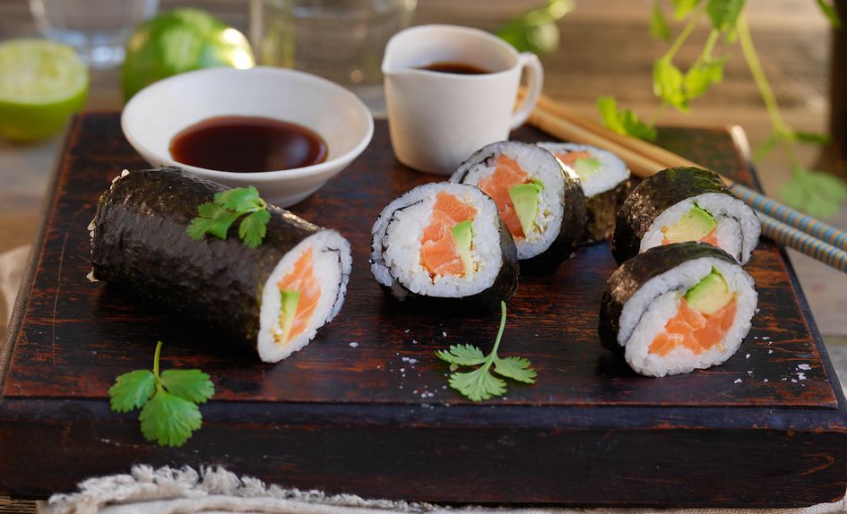 Maki med laks Maki med laks
